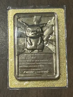 PIKACHU Pokemon 23K Gold Plated TCG 1999 Limited Edition No 25 +Bonus Mew Card - Image 2