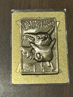 PIKACHU Pokemon 23K Gold Plated TCG 1999 Limited Edition No 25 +Bonus Mew Card - Image 3