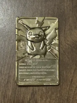 PIKACHU Pokemon 23K Gold Plated TCG 1999 Limited Edition No 25 +Bonus Mew Card - Image 5