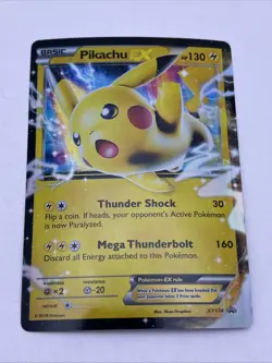 Pokemon TCG Pikachu EX XY174 Promo Holo Card - Image 1
