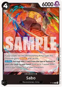 Sabo P-105 Promo One Piece Card P Tournament Pack Vol. 4 - Image 1