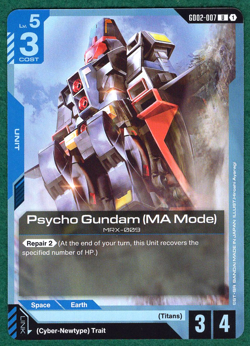Psycho Gundam (MA Mode) - Dual Impact GD02-007 - Gundam Card Game TCG Card - Image 1