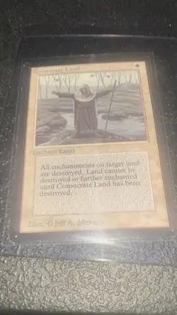 Beta Consecrate Land MTG MP Magic: The Gathering Free Ship - Image 1