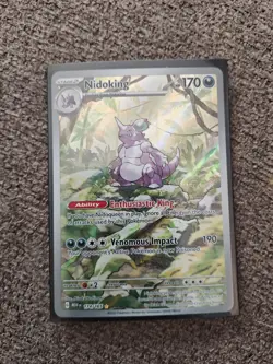 Pokemon TCG Nidoking Scarlet and Violet 151 Illustration Rare Card 174/165 - Image 1
