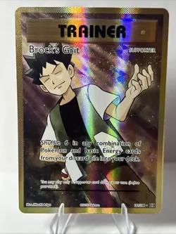 Pokemon Cards: Evolutions Ultra Rare Full Art: Brock's Grit 107/108 - Image 1