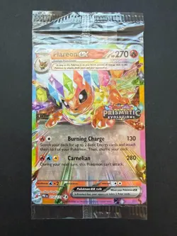 Pokemon Card Flareon EX 014/131 Prismtic Evolutions Stamped Sealed - Image 1