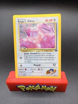 Pokemon Card - Koga's Ditto Gym Challenge 10/132 Holo Unlimited Holo Rare MP - Image 1