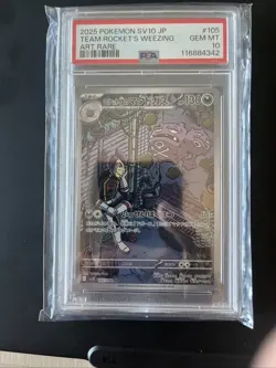 Team Rocket’s Weezing PSA 10 105/098 Japanese Pokemon Card - Image 1