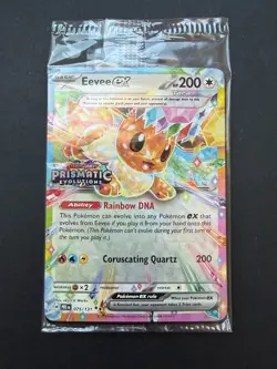 Pokemon Card Eevee EX 075/131 Prismatic Evolutions Stamped Sealed - Image 1
