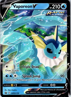 Vaporeon V - Holo Promo SWSH: Sword & Shield Promo Cards SWSH150 NM - Image 1