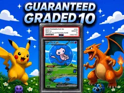 Mystery Pokemon graded card slab-grade 10-psa 10 bubble mew read description! - Image 1