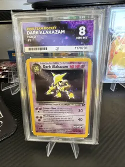 Pokemon TCG Dark Alakazam Holo Rare Card 1/82 Team Rocket Unlimited Ace 8 - Image 1