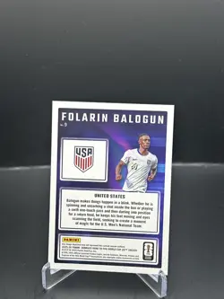 2025-26 Donruss Road to FIFA World Cup #9 Folarin Balogun Magicians Purple #/99 - Image 2