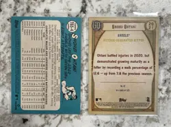 2021 Topps Gypsy Queen Shohei Ohtani #47 Green parallel and topps T65-4 - Image 2