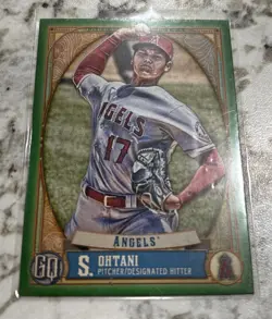 2021 Topps Gypsy Queen Shohei Ohtani #47 Green parallel and topps T65-4 - Image 5