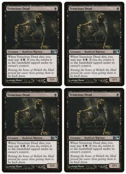 MTG - 4 x Tenacious Dead (Playset) - Skeleton - Magic core Set 2014 (M14) - LP - Image 1