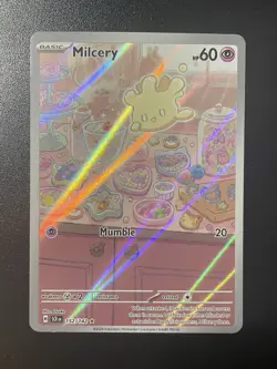 Pokemon TCG Milcery 152/142 Sv07 Stellar Crown Illustration Rare Holo Full Art - Image 1