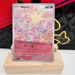 Pokemon TCG SV Stellar Crown Milcery 152/142 Illustration Rare Card Holo - Image 1