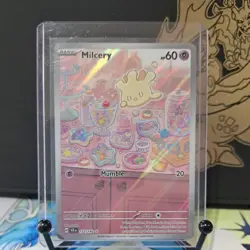 Pokemon TCG Milcery Stellar Crown Holo Rare Illustration Card 152/142 - Image 1