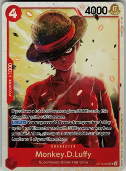 Monkey.D.Luffy OP12-015 SR Legacy of the Master One Piece TCG - Image 1