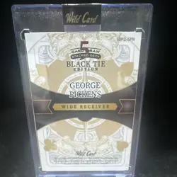 Wild Card Card Draw Stacked Deck Black Tie George Pickens NCAA #A Hologram - Image 2