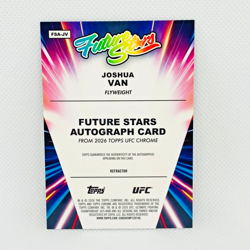 2026 Topps Chrome UFC Joshua Van Future Stars Autograph Card FSA-JV - Image 2