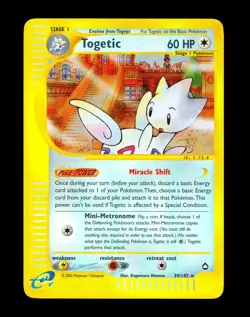 2003 Pokemon TOGETIC Aquapolis Set REVERSE HOLO Foil RARE e-Reader Card 39/147 - Image 1