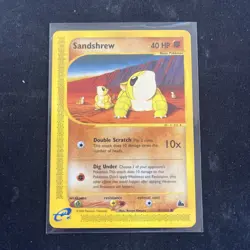 Pokemon Sandshrew Card Skyridge 92/144 Non-Holo Common - Image 1