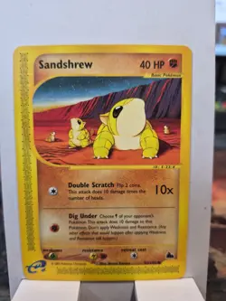 Pokemon Sandshrew 92/144 Skyridge WOTC Vintage 2003 Common Card Near Mint - Image 1