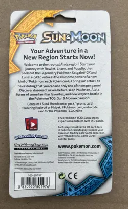 Pokemon Sun & Moon Pikipek Blister Pack with Pikachu Coin NEW SEALED 820650801976 - Image 2