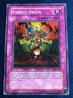 2004 YUGIOH! INVASION OF CHAOS: ENERGY DRAIN #IOC-055 UNLIMITED COMMON - Image 1
