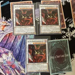 Yugioh TCG Hot Red Dragon Archfiend Abyss X3 Nm 1st Ed Common Sdck-en042 - Image 1