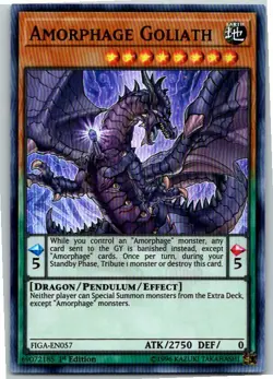 Amorphage Goliath FIGA-EN057 Yu-Gi-Oh! Card Mint 1st Edition - Image 1