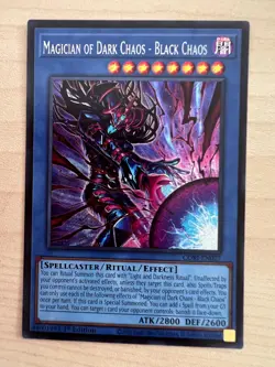 Yugioh Magician of Dark Chaos - Black Chaos CORI-EN027 Secret Rare Near Mint - Image 1