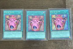 CORI-EN061 Pot of Sloth x3 Secret Rare 1st Ed YuGiOh Playset Chaos Origins - Image 1
