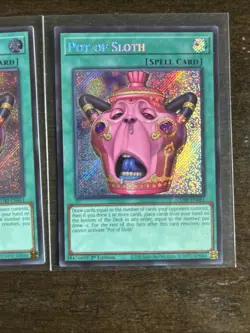 CORI-EN061 Pot of Sloth x3 Secret Rare 1st Ed YuGiOh Playset Chaos Origins - Image 4