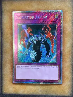 Yugioh Sakuretsu Armor RA03-EN130 Platinum Secret Rare 1st Ed NM - Image 1