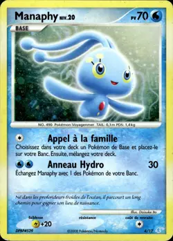 Manaphy 4/12 Holo Trainer Kit DP carte Pokemon FR - Image 1