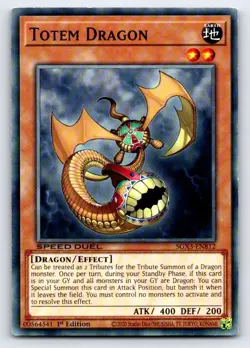 Totem Dragon SGX3-ENB12 Speed Duel GX: Duelists of Shadows Yu-Gi-Oh LP - Image 1