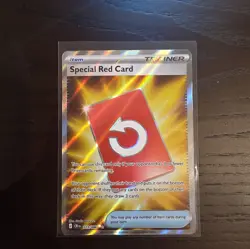 Special Red Card 113/086 Full Art Ultra Rare Chaos Rising Pokemon TCG Card NM/M - Image 1