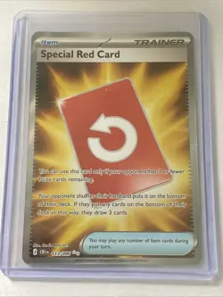 Special Red Card 113/086 Ultra Rare Full Art (FA) - Pokemon TCG Chaos Rising NM - Image 1