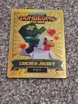 Minecraft Dungeons Arcade Series 5 Legendary Chicken Jockey Pet Card 144/144 - Image 1