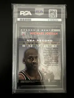 1997-98 Topps Chrome Season's Best Shooting Stars Michael Jordan #6 PSA 8 - Image 2