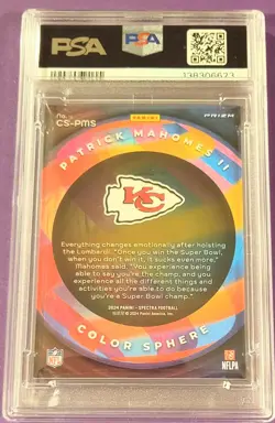 2024 Panini Spectra Patrick Mahomes II Color Sphere CASE HIT PSA 9 Mint Chiefs - Image 2