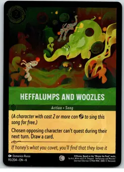 #95 Heffalumps and Woozles - Common COLD FOIL 2024 Disney Lorcana Azurite Sea - Image 1