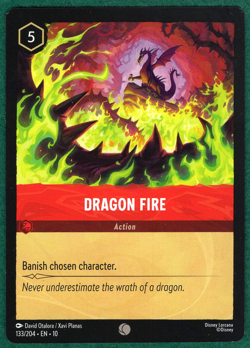 Dragon Fire - Whispers in the Well #133 - Disney Lorcana TCG Card - Image 1