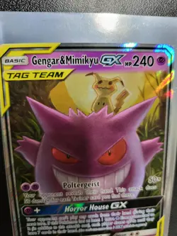 Pokemon Gengar & Mimikyu GX Team Up Holo Card 53/181 Ultra Rare SM - Image 2