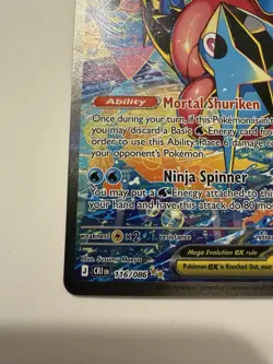 Mega Greninja EX 116/086 CR Clash Rising Ultra Rare Holo Mega Evolution Card - Image 2