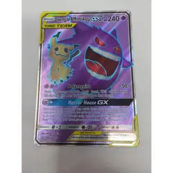 Pokemon Gengar & Mimikyu GX Team Up 164/181 Full Art Ultra Rare Holo Card EX - Image 1