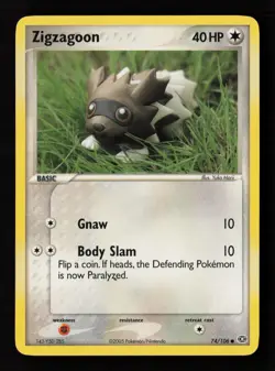 Zigzagoon 74/106 Emerald Pokemon Card - Image 1